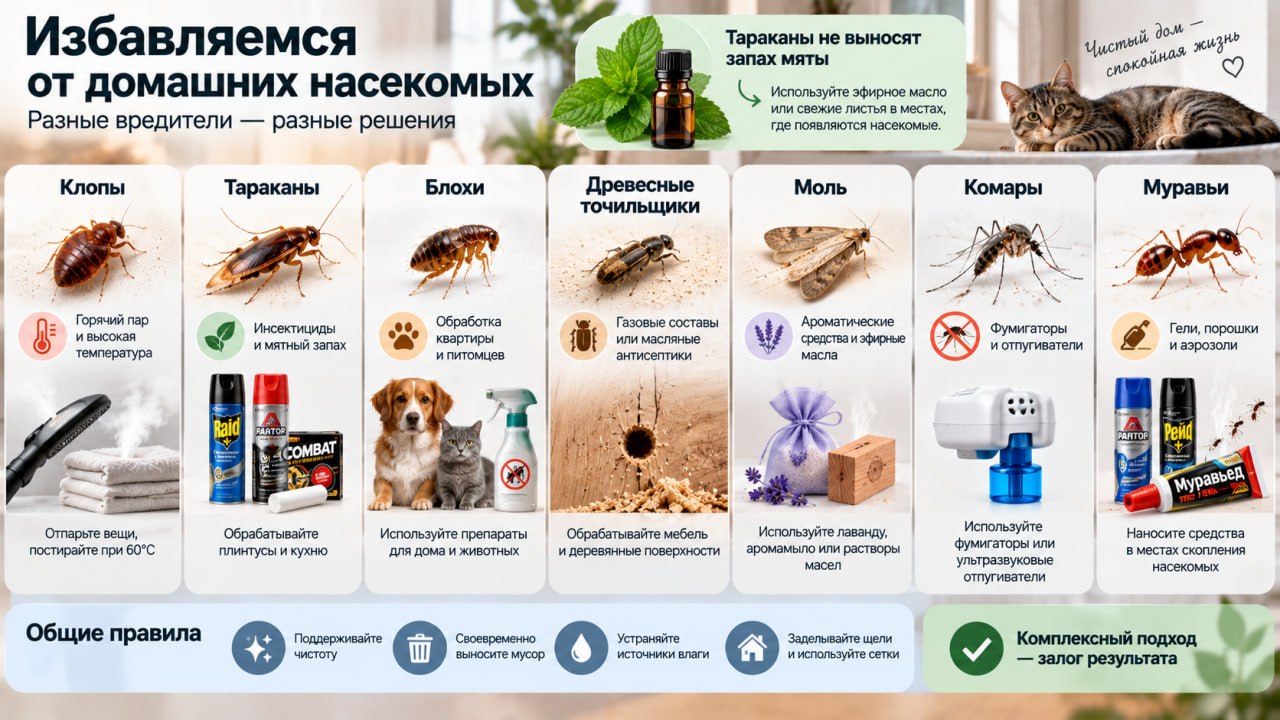 Избавляемся от домашних насекомых